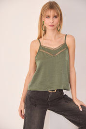 TOP LENCERO SATINADO - GREEN