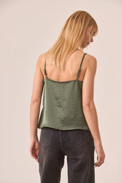 TOP LENCERO SATINADO - GREEN