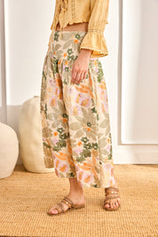 LONG SKIRT WITH EMBROIDERED FLOWERS AND SEQUINS - OFF-WHITE