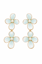 COLGATE FLOWER EARRINGS - BLUE