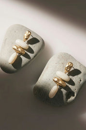 PENDIENTES DE GOTAS LARGAS - BLANCO