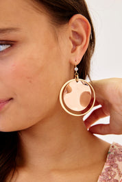 CIRCULAR HOOP EARRINGS - BRONZE