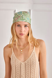 BOTANICAL PRINT SCARF - BLUE