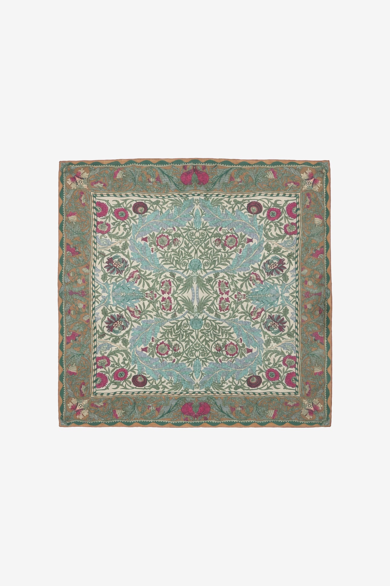 PAÑUELO ESTAMPADO BOTANICO - AZUL
