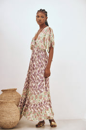 VESTIDO MIX DE ESTAMPADOS - CRUDO