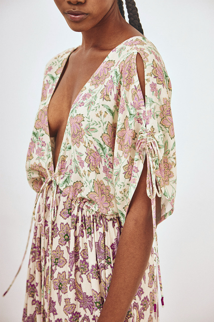 VESTIDO MIX DE ESTAMPADOS - CRUDO