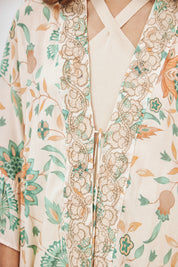 KIMONO ESTAMPADO BORDADO - CRUDO