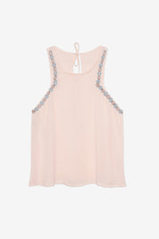 TOP LISO BORDADO - CRUDO