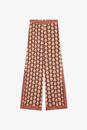 PANTALÓN FLUIDO ESTAMPADO - NEGRO