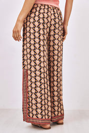 PANTALÓN FLUIDO ESTAMPADO - NEGRO