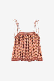TOP DE TIRANTES ESTAMPADO - NEGRO