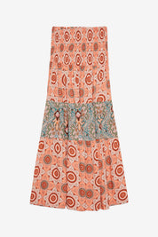 FALDA LARGA MIX DE ESTAMPADOS - PEACH
