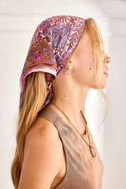 FLORAL PRINT SCARF - PINK