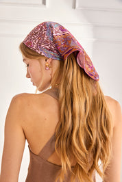 FLORAL PRINT SCARF - PINK