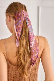 FLORAL PRINT SCARF - PINK