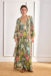 VESTIDO PAISLEY HALTER  - VERDE