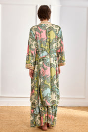 VESTIDO PAISLEY HALTER  - VERDE