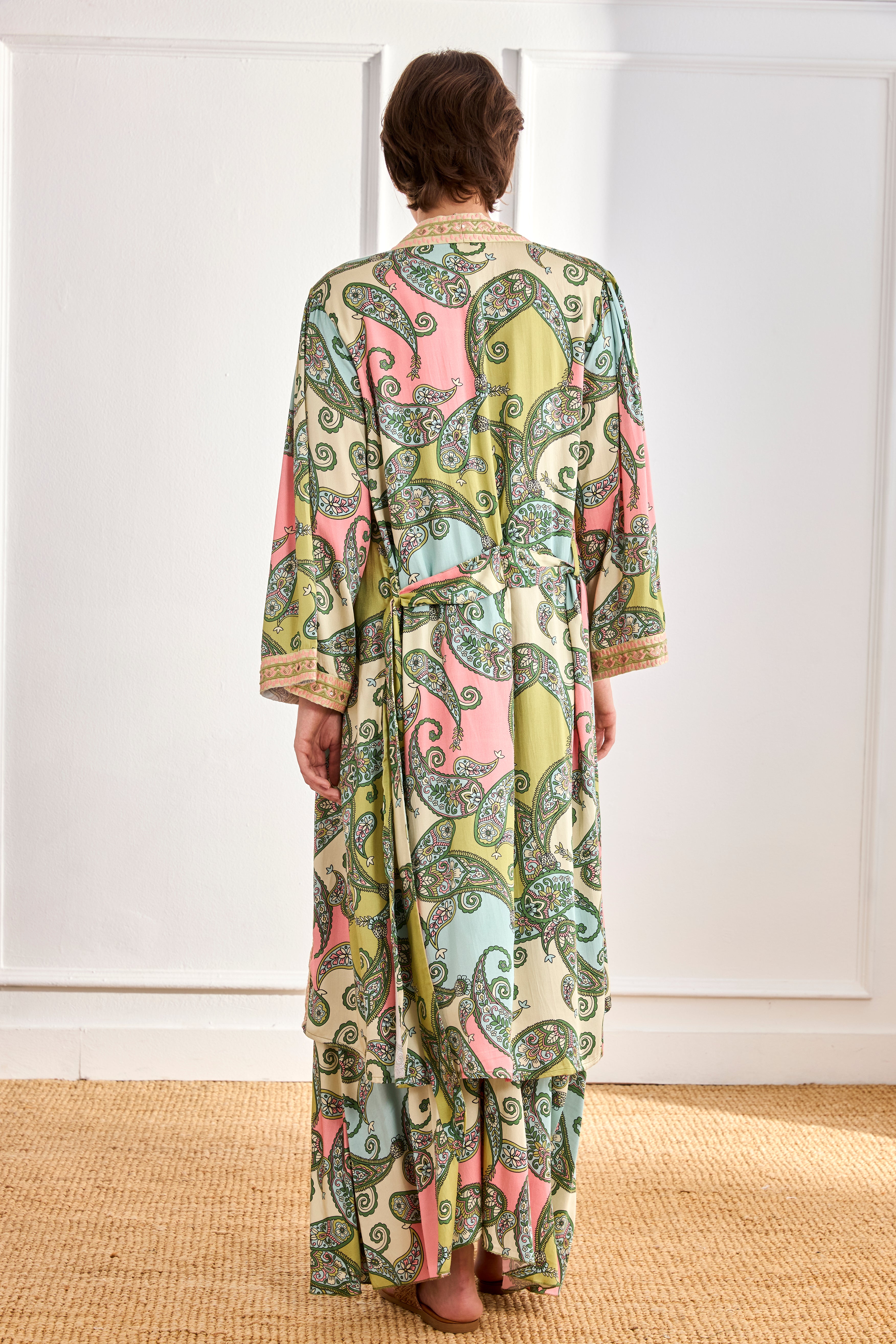 VESTIDO PAISLEY HALTER  - VERDE