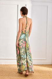 VESTIDO PAISLEY HALTER  - VERDE