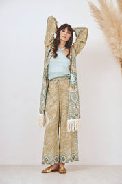 PANTALÓN ESTAMPADO MANDALAS - CAQUI