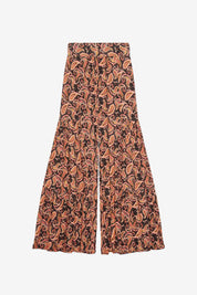 PANTALÓN FLUIDO ESTAMPADO PAISLEY - NEGRO