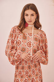 BLUSA ESTAMPADO MANDALAS - PEACH