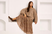 JERSEY  MANGAS GLOBO - CAMEL