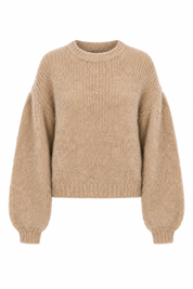 JERSEY  MANGAS GLOBO - CAMEL