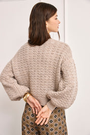 JERSEY CALADOS MANGAS GLOBO - CAMEL