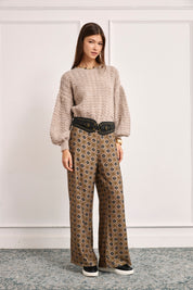 JERSEY CALADOS MANGAS GLOBO - CAMEL
