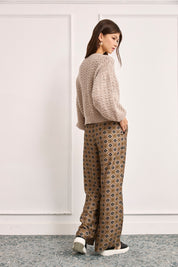 JERSEY CALADOS MANGAS GLOBO - CAMEL