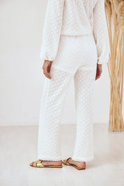 PANTALÓN PUNTO  BLONDAS - BLANCO