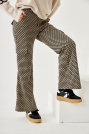 PANTALÓN CARGO JACQUARD - BLACK