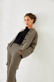CHAQUETA MAO PATTERN - BLACK