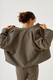 CHAQUETA MAO PATTERN - BLACK