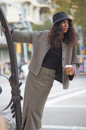 CHAQUETA MAO PATTERN - BLACK