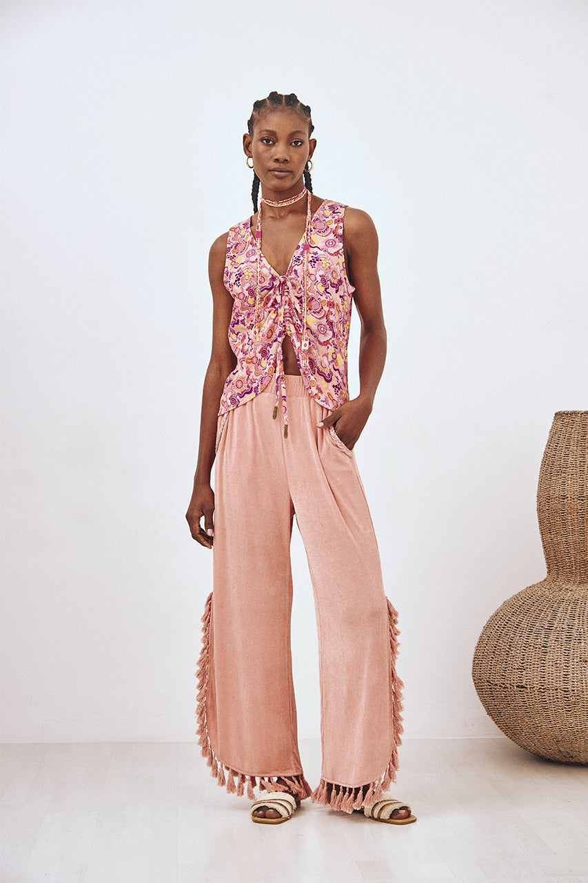 PANTALÓN FLUIDO FLECOS - CORAL