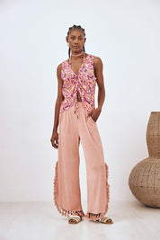 PANTALÓN FLUIDO FLECOS - CORAL