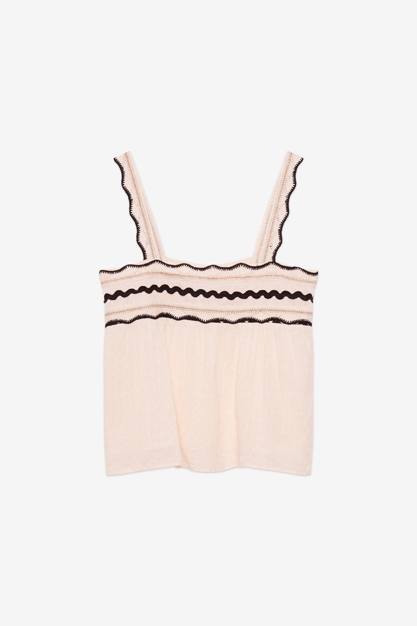 LACE STRAP TOP - WHITE