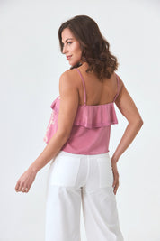 TOP TIRANTES BLONDA - ROSA
