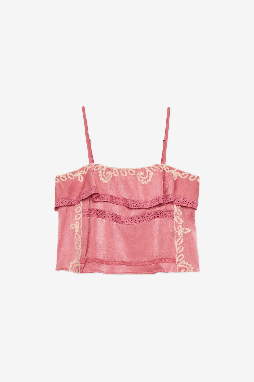 TOP TIRANTES BLONDA - ROSA