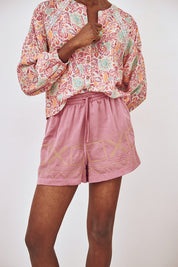 SHORT BORDADO - ROSA