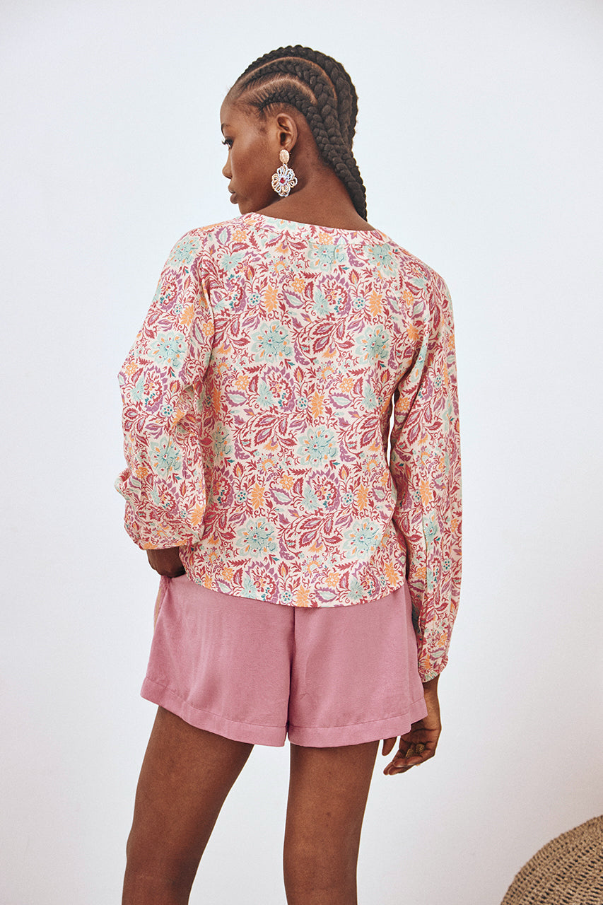 SHORT BORDADO - ROSA