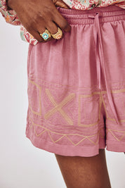 SHORT BORDADO - ROSA