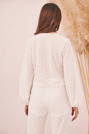 CHAQUETA PUNTO BLONDAS - BLANCO