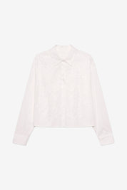BLUSA MANGA LARGA APLIQUE - BLANCO