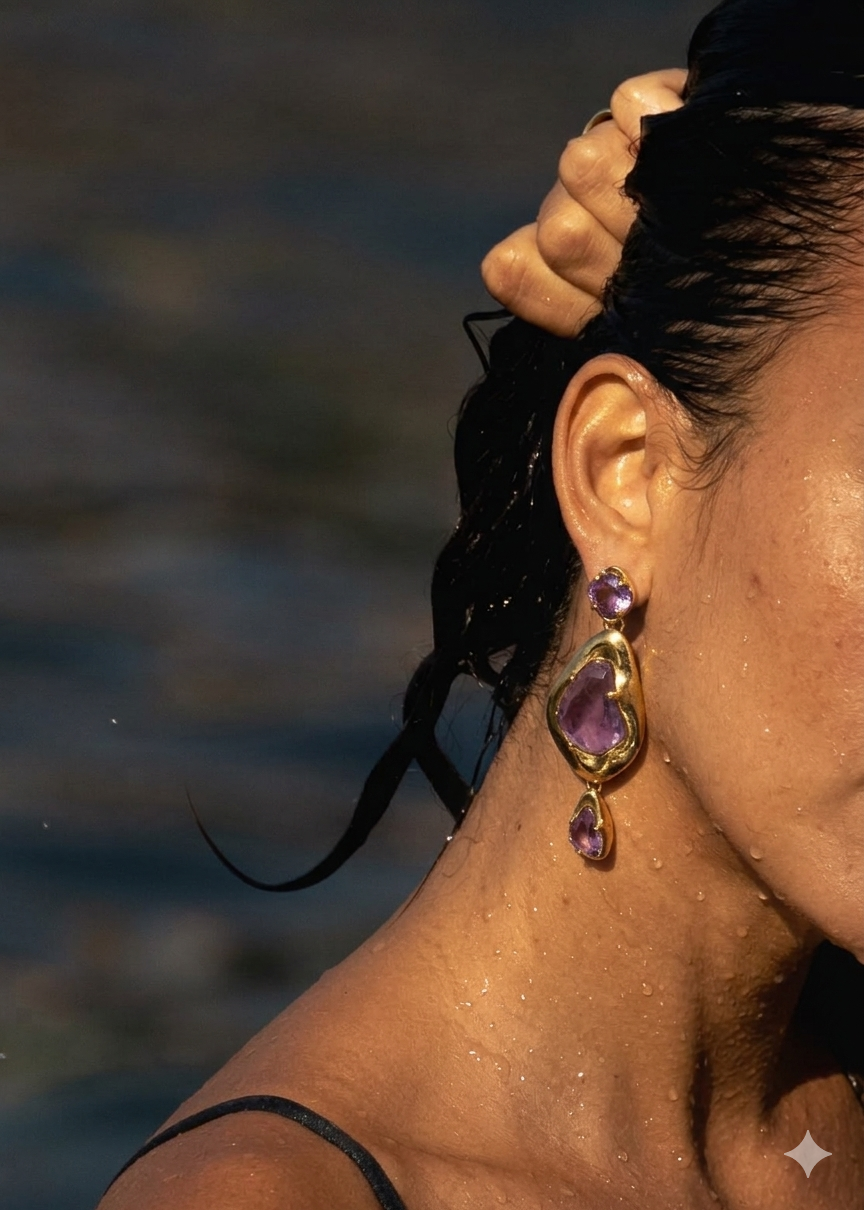 PENDIENTES JOYA - VIOLETA