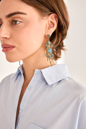 STONE EARRINGS - BLUE