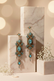 STONE EARRINGS - BLUE