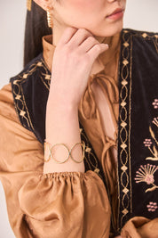 BRAZALETE RÍGIDO CÍRCULOS - GOLDEN